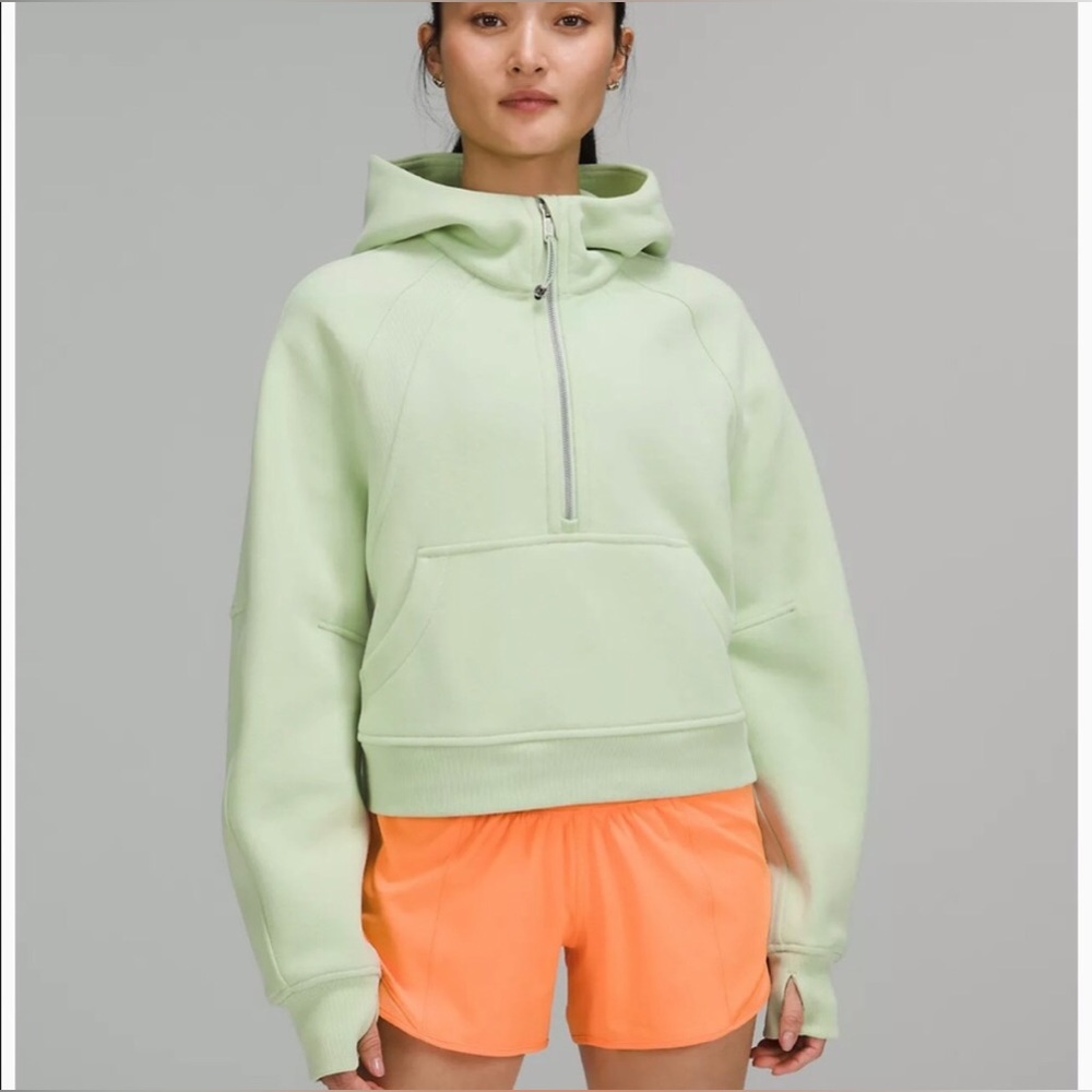 Creamy mint scuba 1/2 zip hoodie size xl/xxl